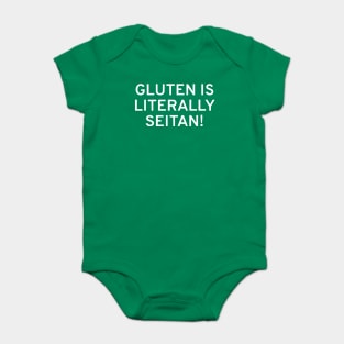 Gluten Is Literally Seitan Baby Bodysuit